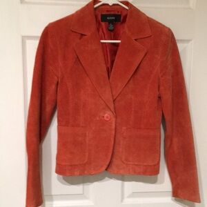 ALFANI Orange Leather Jacket